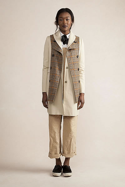 Top Coat with Trench Lapel