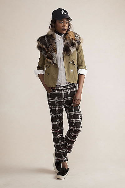 Shrunken Peacoat Cotton Canvas